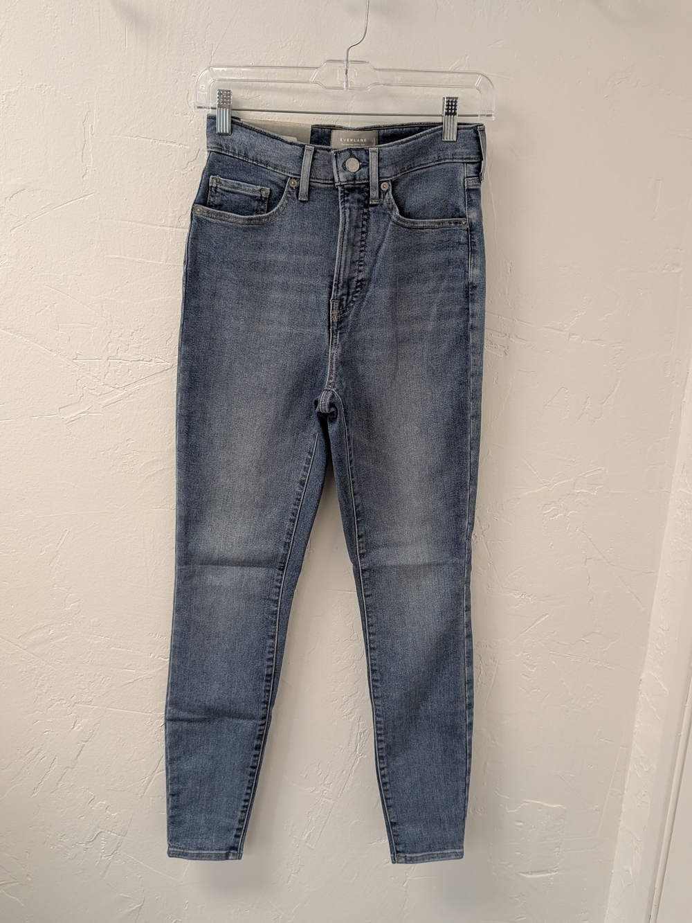Everlane The Way-High Skinny Jeans Faded Blue High Rise Size 27 NWT